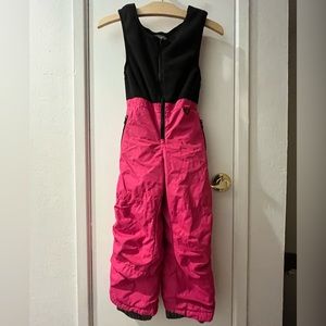 White Sierra Kids Pink Snow Overalls